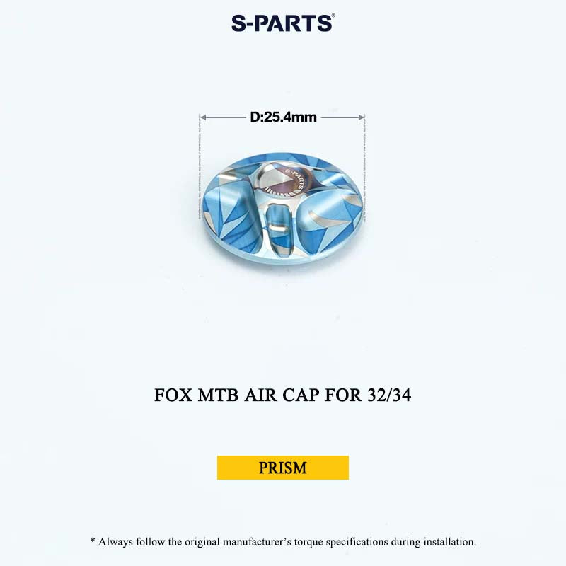 FOX MTB Titanium Air Cap for 32/34/36/38/40 & Thru Axle for 36/38 | Grade 5 Ti-6Al-4V