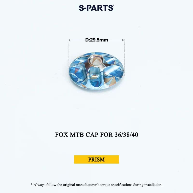 FOX MTB Titanium Air Cap for 32/34/36/38/40 & Thru Axle for 36/38 | Grade 5 Ti-6Al-4V