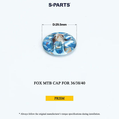 FOX MTB Titanium Air Cap for 32/34/36/38/40 & Thru Axle for 36/38 | Grade 5 Ti-6Al-4V