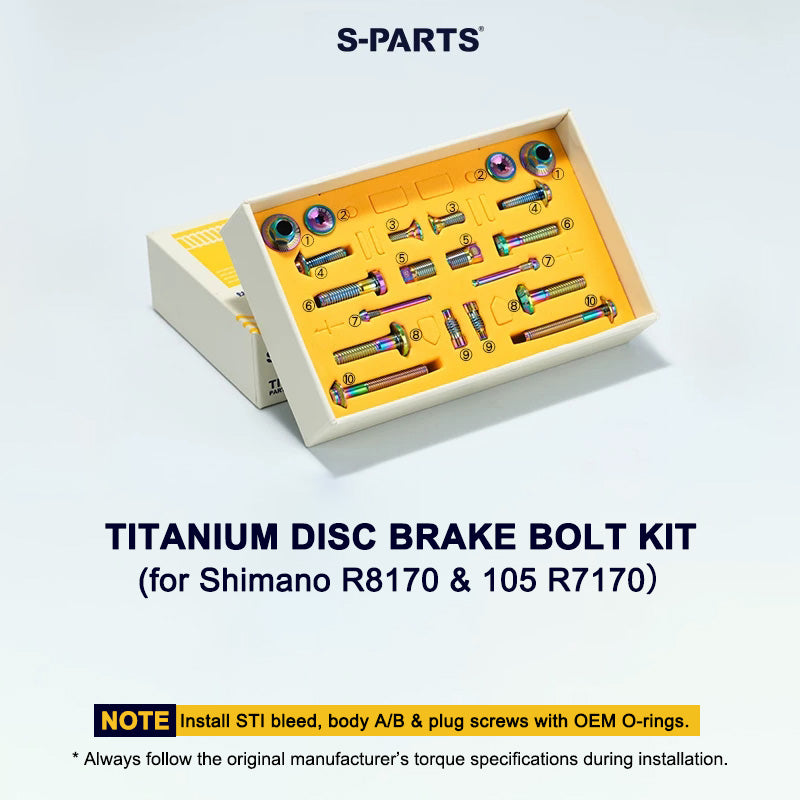 Grade 5 Titanium Disc Brake Bolt Kit for Shimano ULTEGRA R8170 & 105 R7170 – 20pcs