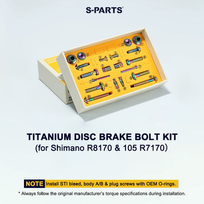 Grade 5 Titanium Disc Brake Bolt Kit for Shimano ULTEGRA R8170 & 105 R7170 – 20pcs