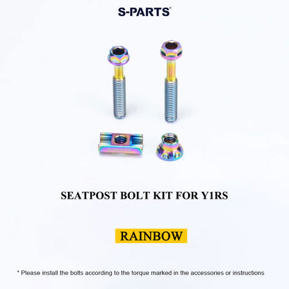 Grade 5 Titanium Seatpost Bolt Kit for COLNAGO Y1RS / V5RS – Saddle Clamp Hardware