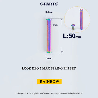 Grade 5 Titanium Pedal Axle & Parts for LOOK KEO 2 MAX
