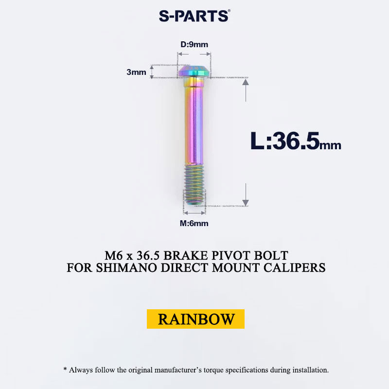 Titanium Pivot Bolt for Shimano Direct Mount Brake Calipers | M6