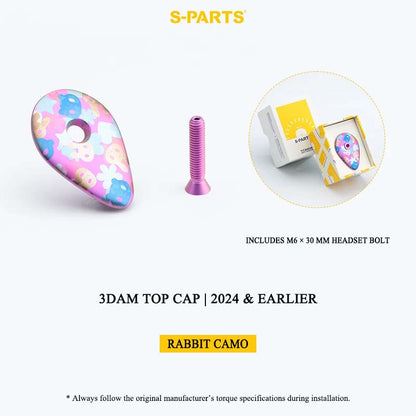 3D-Printed Grade 5 Titanium Headset Top Cap for Pinarello 3DAM | 2024 & Earlier & 2025