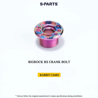 BIGROCK RS Titanium Crank Bolt & Self-Extracting Cap Kit SHIMANO TL-LR15 Compatible