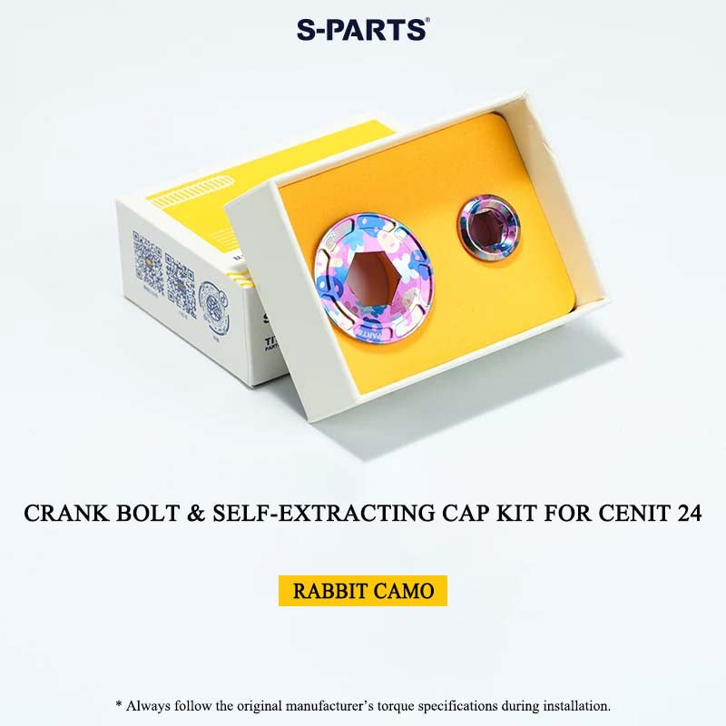 Titanium Crank Bolt & Self-Extracting Cap Kit for CENIT 24 Crankset | Grade 5 Ti-6Al-4V Upgrade