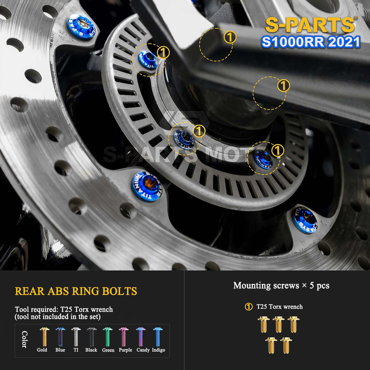 Grade 5 Titanium Bolts & Fasteners for 2021 BMW S1000RR