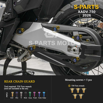 Grade 5 Titanium Torx Bolts & Screws for Honda XADV 750 (2026)