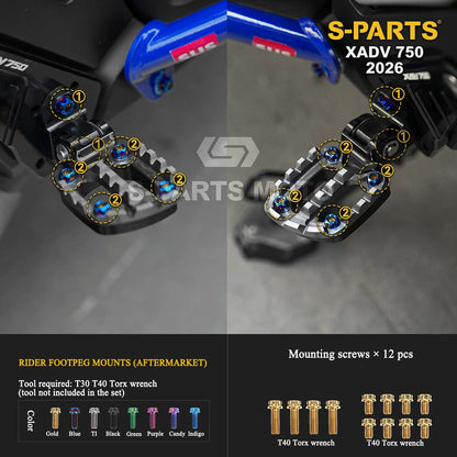 Grade 5 Titanium Torx Bolts & Screws for Honda XADV 750 (2026)