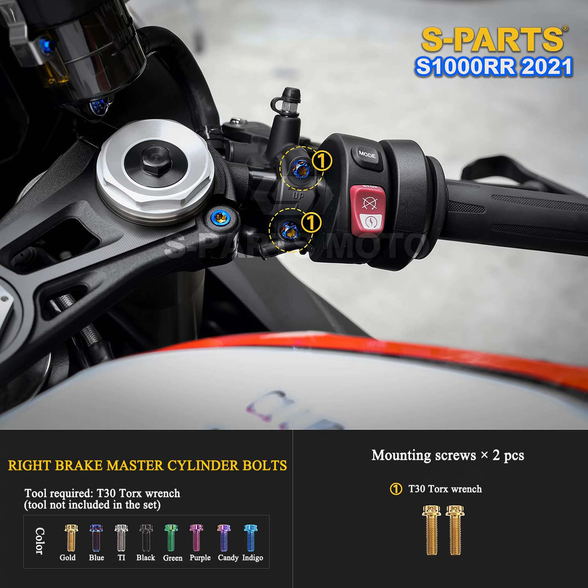 Grade 5 Titanium Bolts & Fasteners for 2021 BMW S1000RR