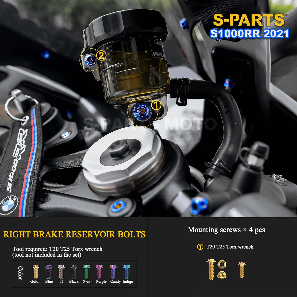 Grade 5 Titanium Bolts & Fasteners for 2021 BMW S1000RR