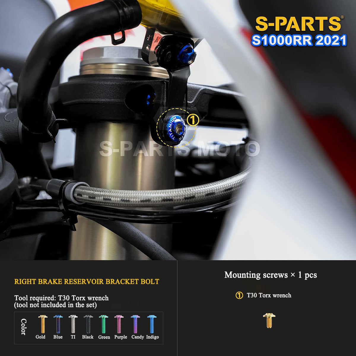 Grade 5 Titanium Bolts & Fasteners for 2021 BMW S1000RR
