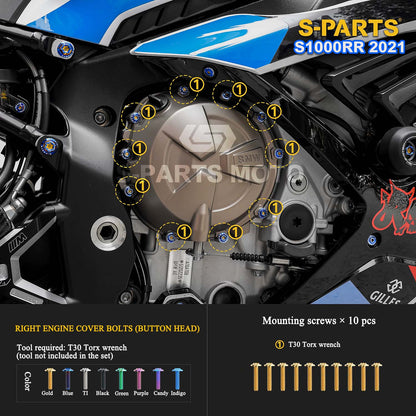 Grade 5 Titanium Bolts & Fasteners for 2021 BMW S1000RR