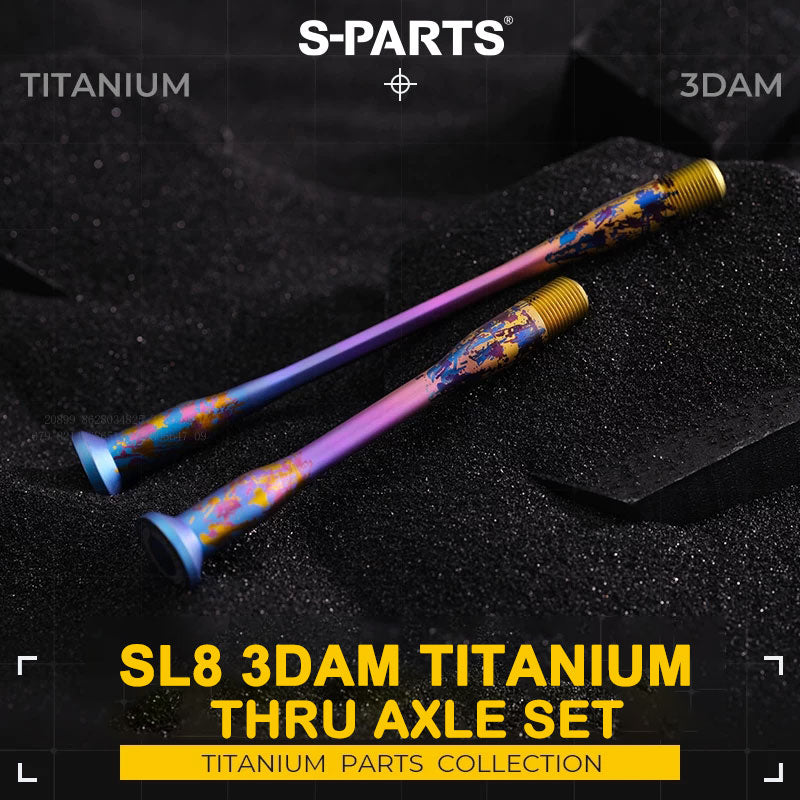 Tarmac SL8 3DAM Titanium Thru Axle Set | Ultra-Lightweight SLM 3D Printed Grade 5 Titanium | M12×120 & M12×164 P1.0