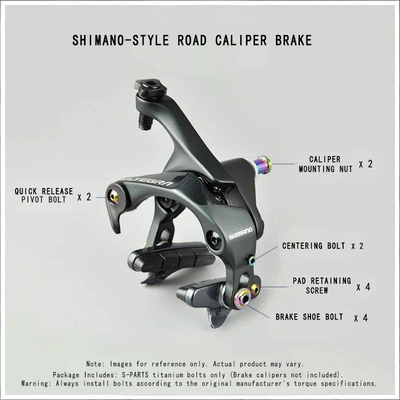 Titanium Brake Bolt & Nut Kit for SRAM C-Calipers | Lightweight Performance Hardware