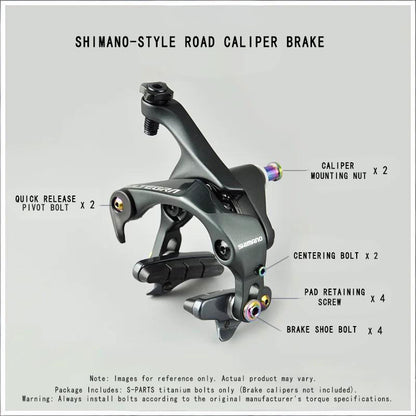 Titanium Brake Bolt & Nut Kit for SRAM C-Calipers | Lightweight Performance Hardware