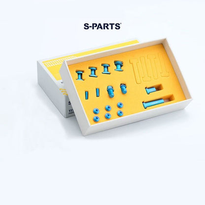 S-PARTS 16-Piece Titanium Bolt Upgrade Kit for Shimano Rim Brake Calipers