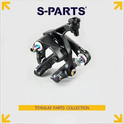 S-PARTS 16-Piece Titanium Bolt Upgrade Kit for Shimano Rim Brake Calipers