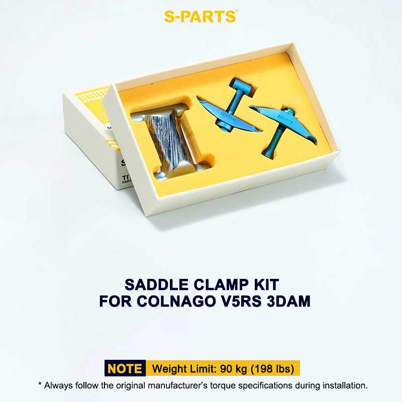 Titanium Saddle Clamp Hardware Kit for Colnago V5RS 3DAM Seatpost | Complete OEM Replacement Set