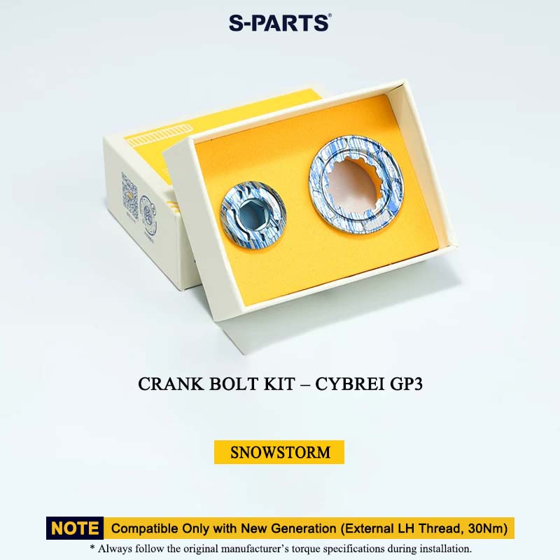 Titanium Crank Bolt & Self-Extracting Cap Kit for CYBREI GP3 (30Nm New Generation | LH Thread Compatible)