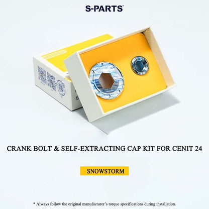 Titanium Crank Bolt & Self-Extracting Cap Kit for CENIT 24 Crankset | Grade 5 Ti-6Al-4V Upgrade
