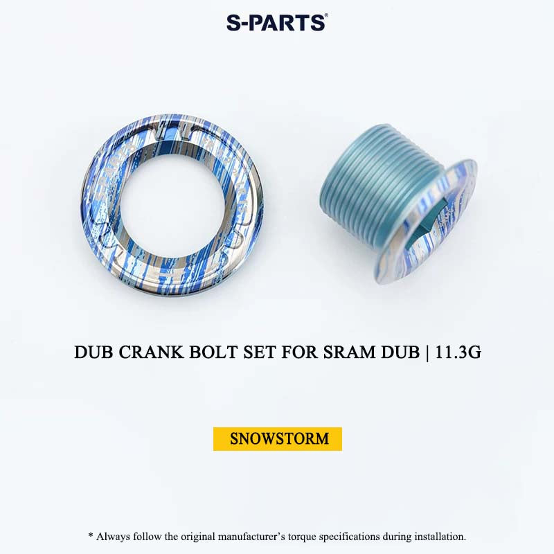 DUB Titanium Crank Arm Bolt & Self-Extracting Cap Set for SRAM DUB / Quarq / Force / Red | 11.3g Ultra-Light CNC Titanium