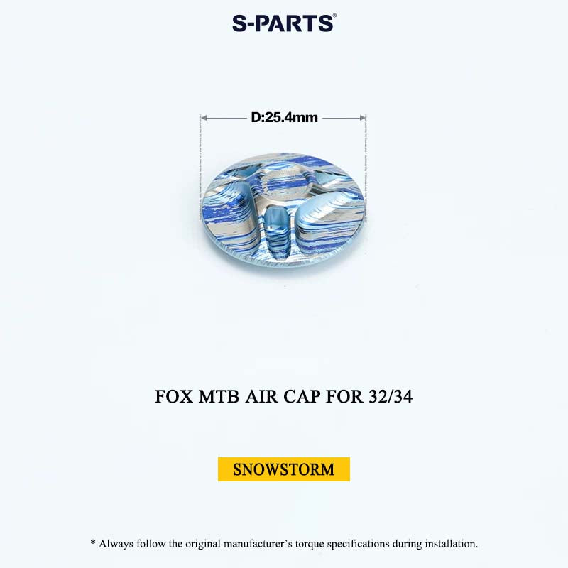 FOX MTB Titanium Air Cap for 32/34/36/38/40 & Thru Axle for 36/38 | Grade 5 Ti-6Al-4V