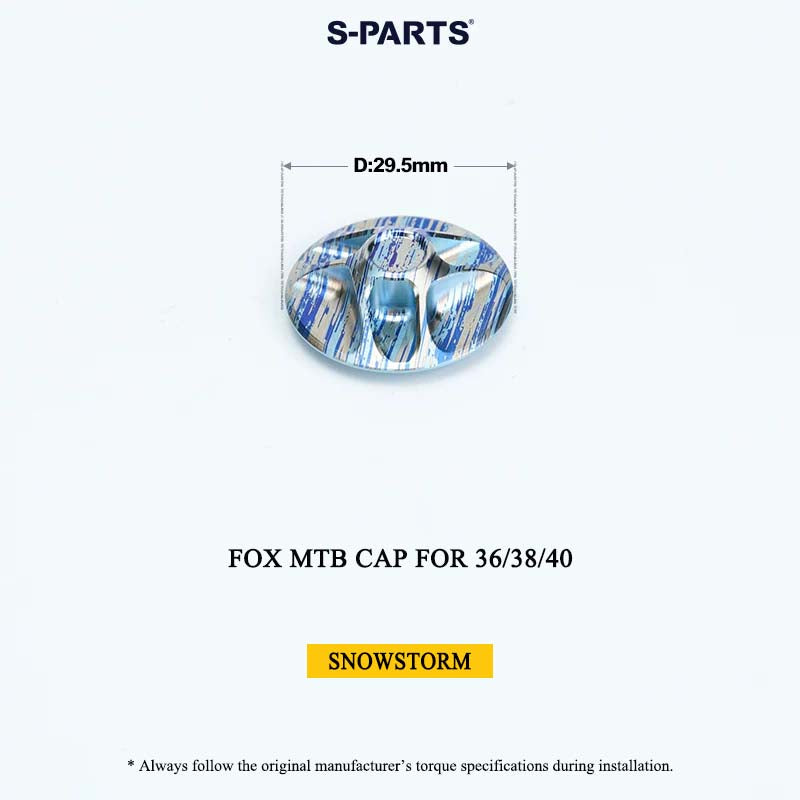 FOX MTB Titanium Air Cap for 32/34/36/38/40 & Thru Axle for 36/38 | Grade 5 Ti-6Al-4V