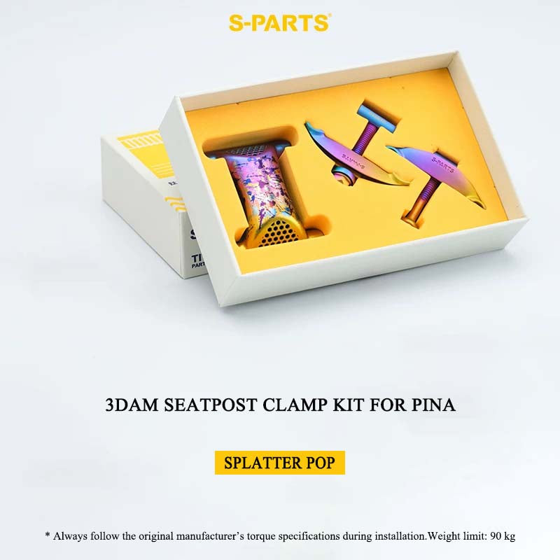 3D-Printed Titanium Seatpost Clamp Kit & Parts for Pinarello Dogma F 3DAM | Grade 5 Titanium