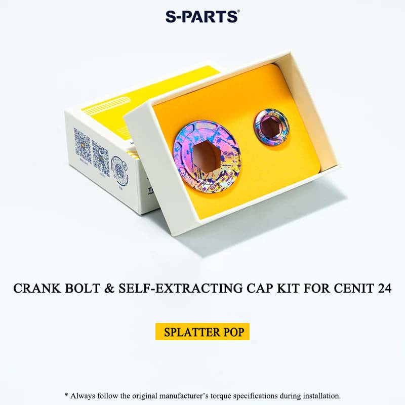 Titanium Crank Bolt & Self-Extracting Cap Kit for CENIT 24 Crankset | Grade 5 Ti-6Al-4V Upgrade