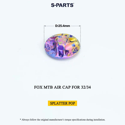 FOX MTB Titanium Air Cap for 32/34/36/38/40 & Thru Axle for 36/38 | Grade 5 Ti-6Al-4V