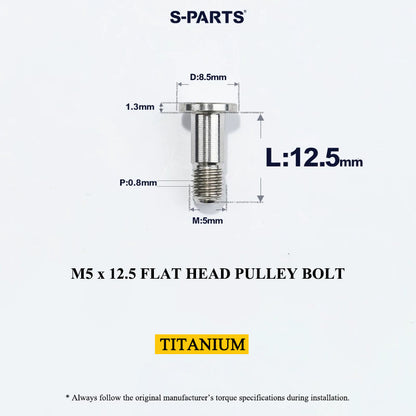 Grade 5 Titanium Jockey Wheel Bolts for SRAM & Shimano MTB / Road Derailleurs