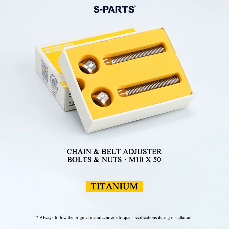 Grade 5 Titanium Chain/Belt Tensioner Adjuster Bolts and Nuts | M8×45 / M10×50