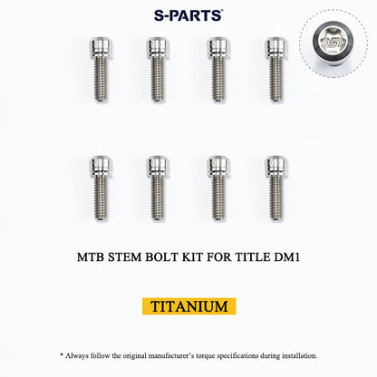 Grade 5 Titanium MTB Stem Bolt Kit for TITLE ST1/ST2/DM1
