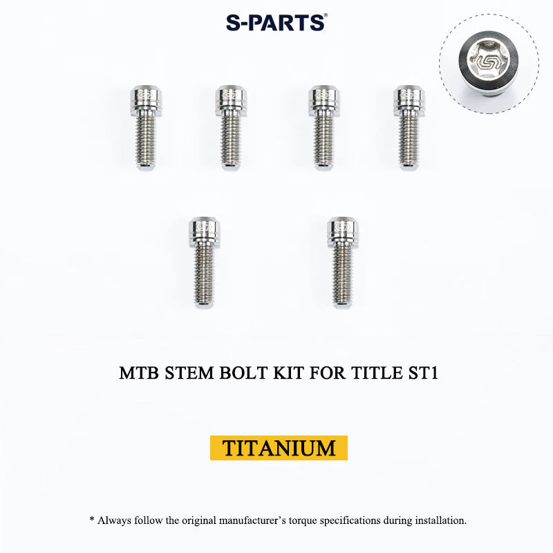 Grade 5 Titanium MTB Stem Bolt Kit for TITLE ST1/ST2/DM1