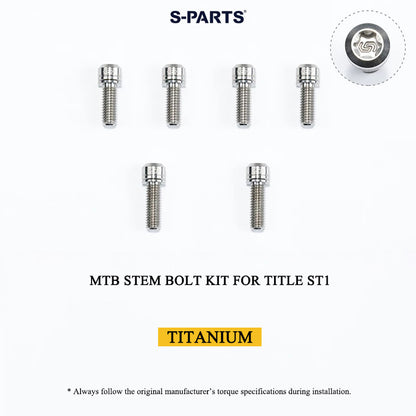 Grade 5 Titanium MTB Stem Bolt Kit for TITLE ST1/ST2/DM1