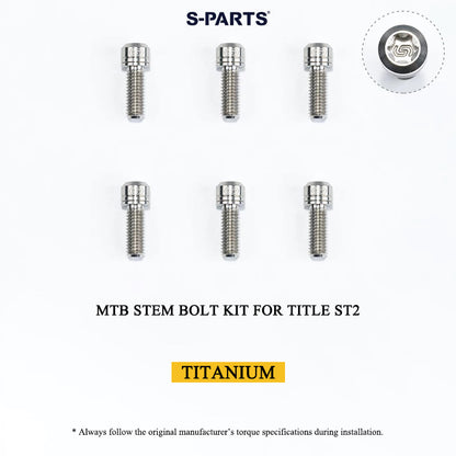 Grade 5 Titanium MTB Stem Bolt Kit for TITLE ST1/ST2/DM1