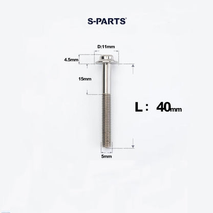 M5 Titanium Caliper Bolts for Shimano Flat Mount - R9270 / R8170 / R8070 / R7170