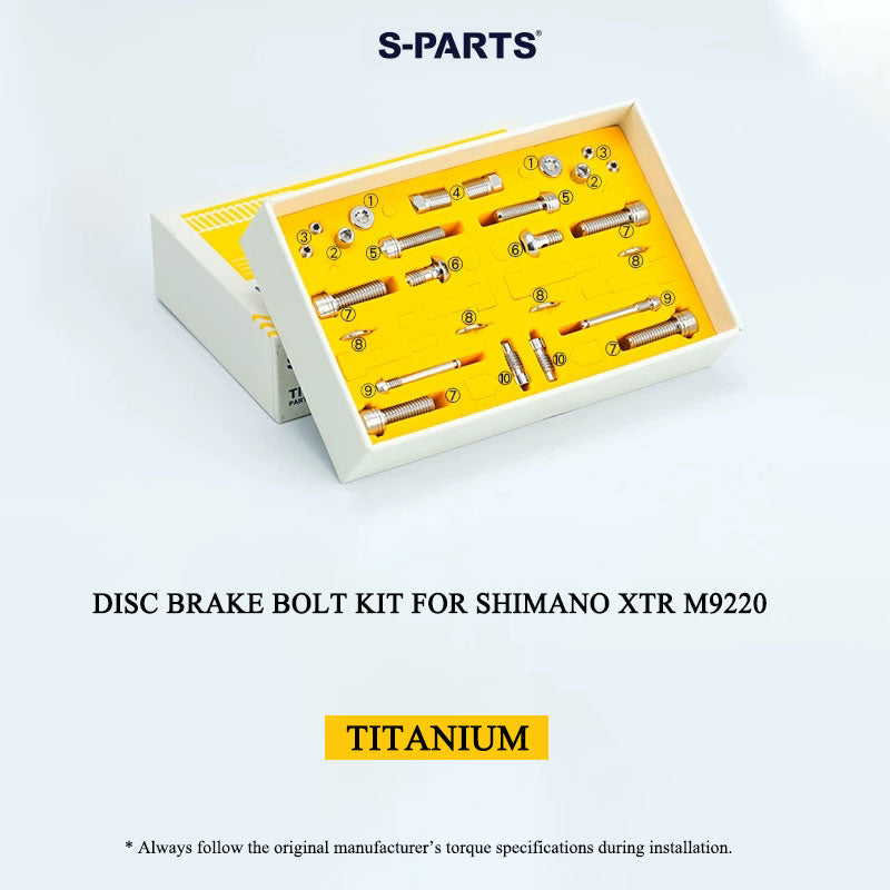 Titanium Disc Brake Bolt Kit for Shimano XTR M9220 | Grade 5 Ti-6Al-4V | 26 pcs