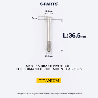 Titanium Pivot Bolt for Shimano Direct Mount Brake Calipers | M6