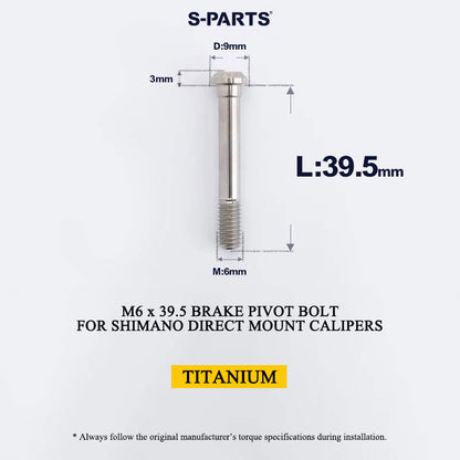 Titanium Pivot Bolt for Shimano Direct Mount Brake Calipers | M6