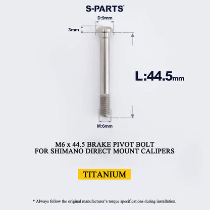 Titanium Pivot Bolt for Shimano Direct Mount Brake Calipers | M6