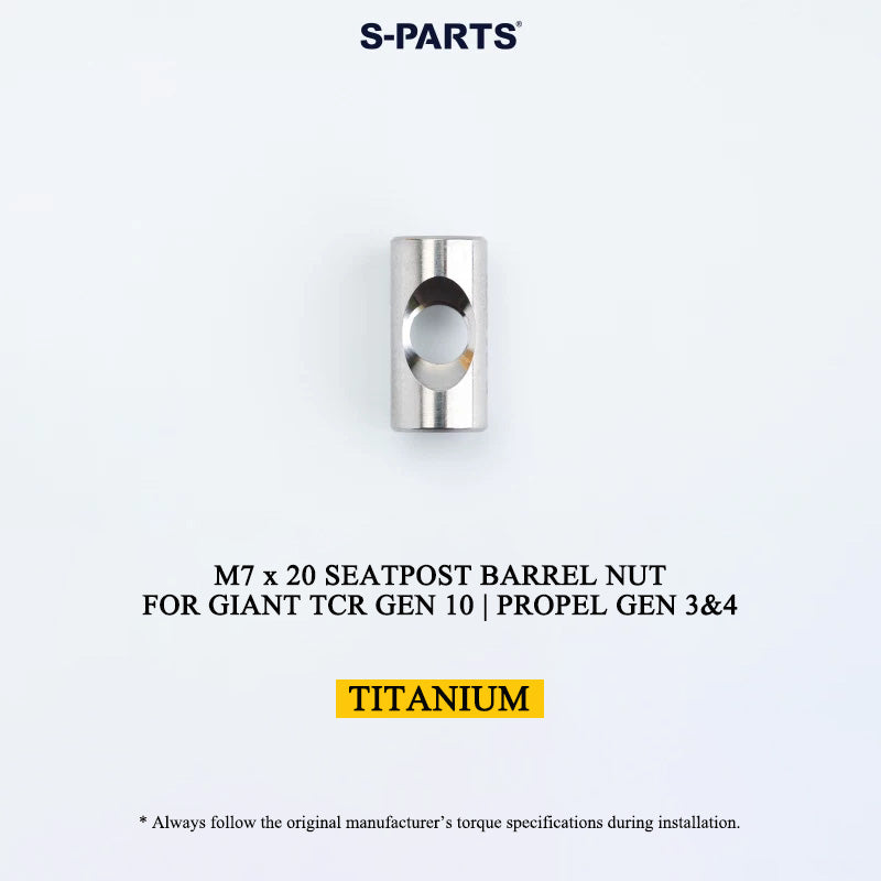 M7 x 20 Titanium Seatpost Barrel Nut for Giant TCR Gen 10 / Propel Gen 3 & Gen 4 (3.38g)