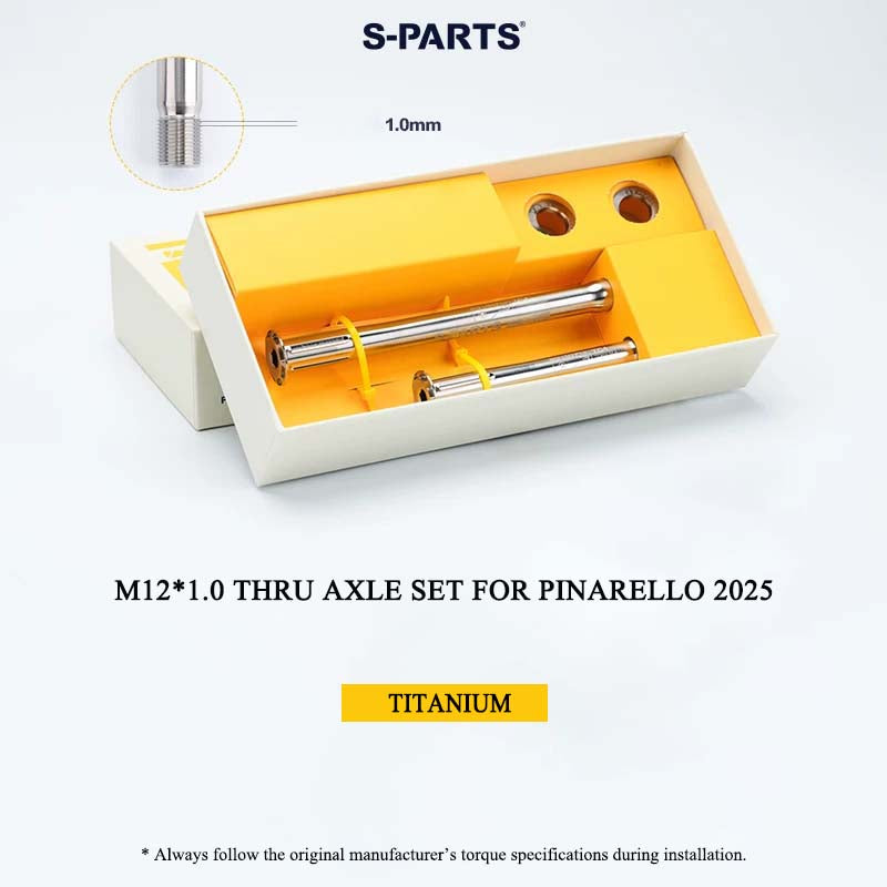 Grade 5 Titanium Thru Axle Set for PINA 2025 Lightweight Road Bike | M12x122 Front & M12x164 Rear Axle Kit