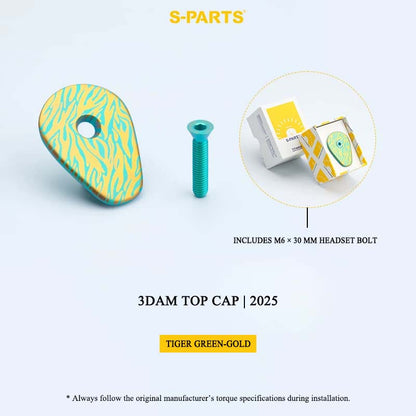 3D-Printed Grade 5 Titanium Headset Top Cap for Pinarello 3DAM | 2024 & Earlier & 2025