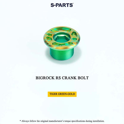 BIGROCK RS Titanium Crank Bolt & Self-Extracting Cap Kit SHIMANO TL-LR15 Compatible