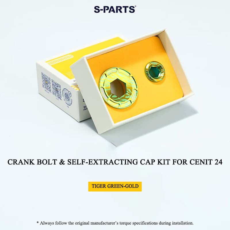 Titanium Crank Bolt & Self-Extracting Cap Kit for CENIT 24 Crankset | Grade 5 Ti-6Al-4V Upgrade