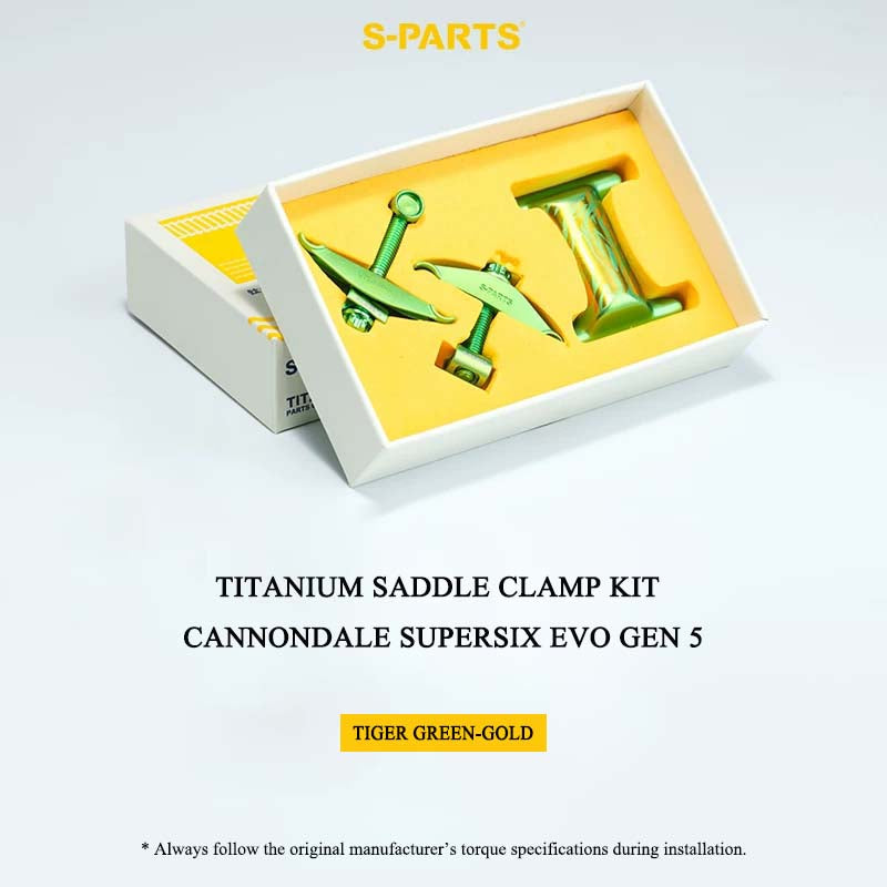 3D Printed Titanium Seatpost Saddle Clamp Kit, Two-Bolt, for Cannondale SuperSix EVO Gen 5