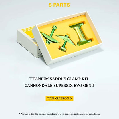 3D Printed Titanium Seatpost Saddle Clamp Kit, Two-Bolt, for Cannondale SuperSix EVO Gen 5